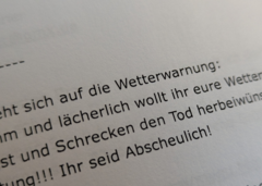 'Fanpost' nach Sturmtief 'Elli'