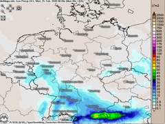 Im S&uuml;den heute gr&ouml;&szlig;ere Regenmengen
