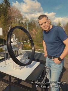 Schattenring zur Messung der Sonneneinstrahlung